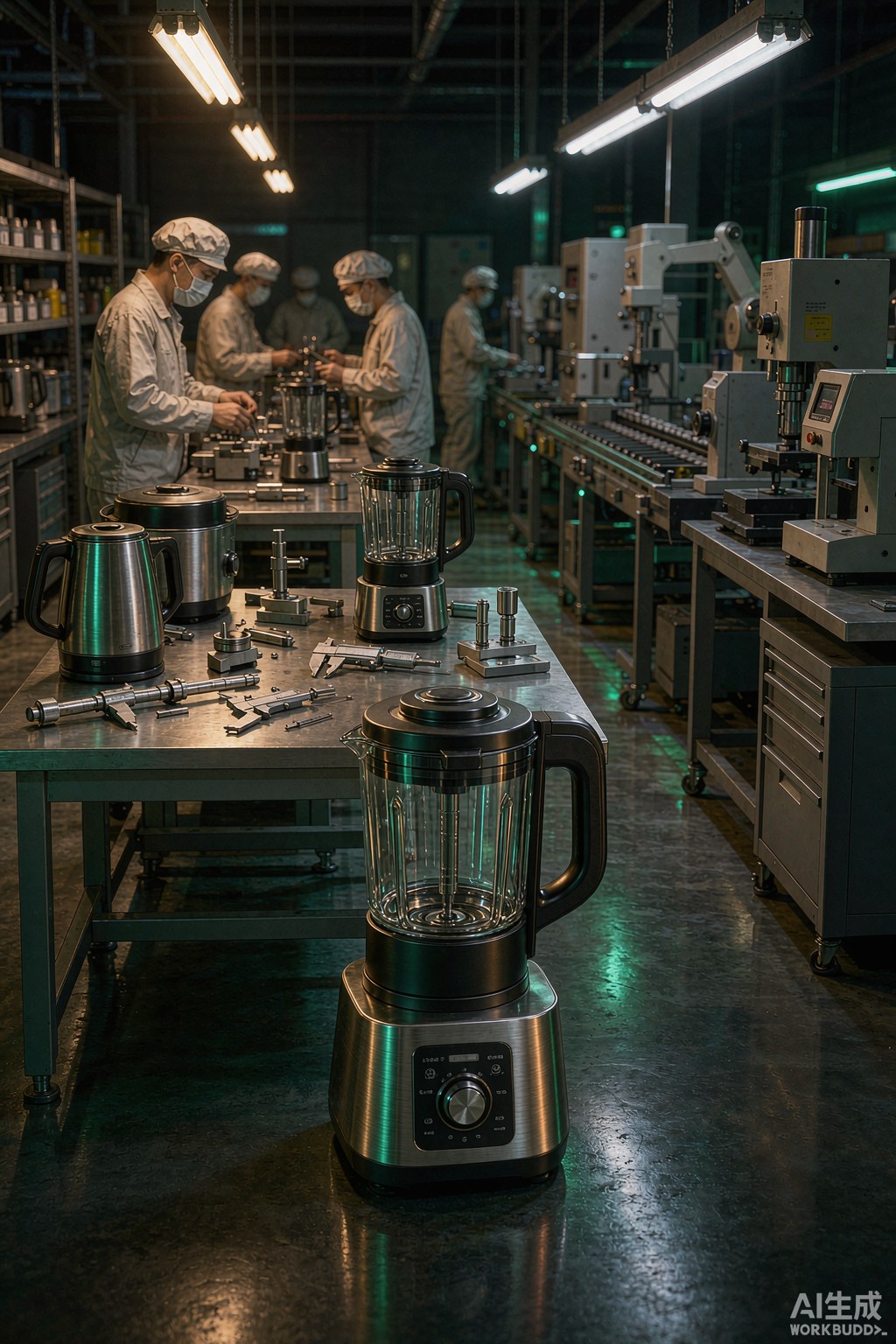 On-site view of a modern small appliance manufacturing floor in Shunde
